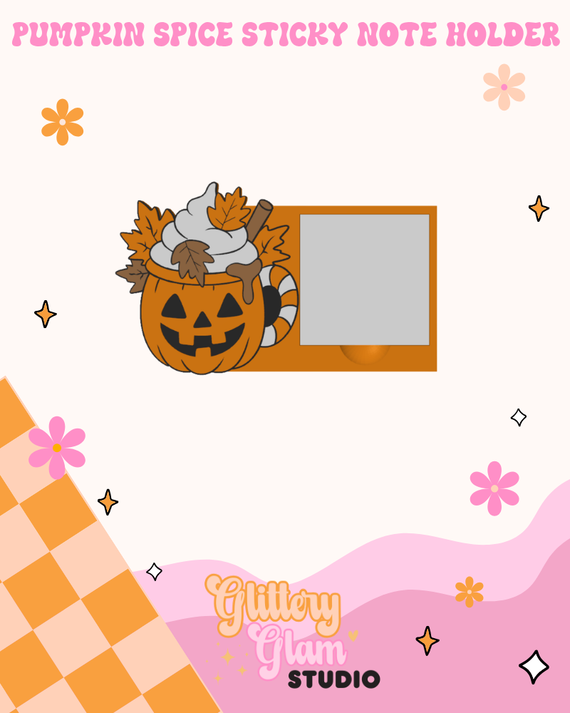 Pumpkin Spice Sticky Note Holder